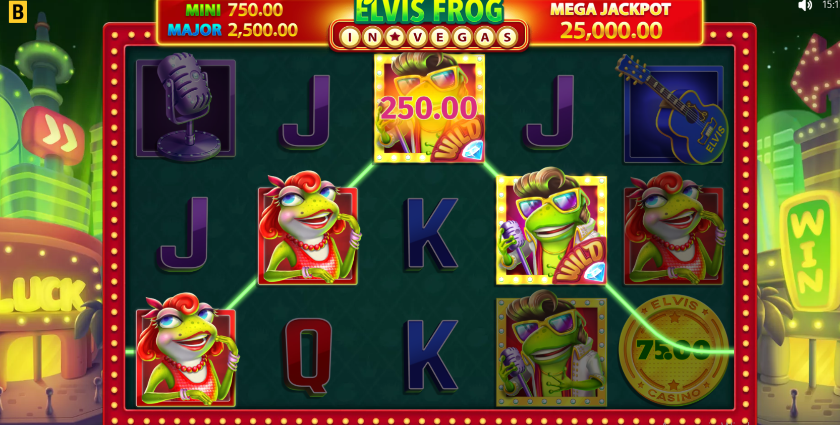 Elvis Frog in Vegas – Mega jackpot win celebration